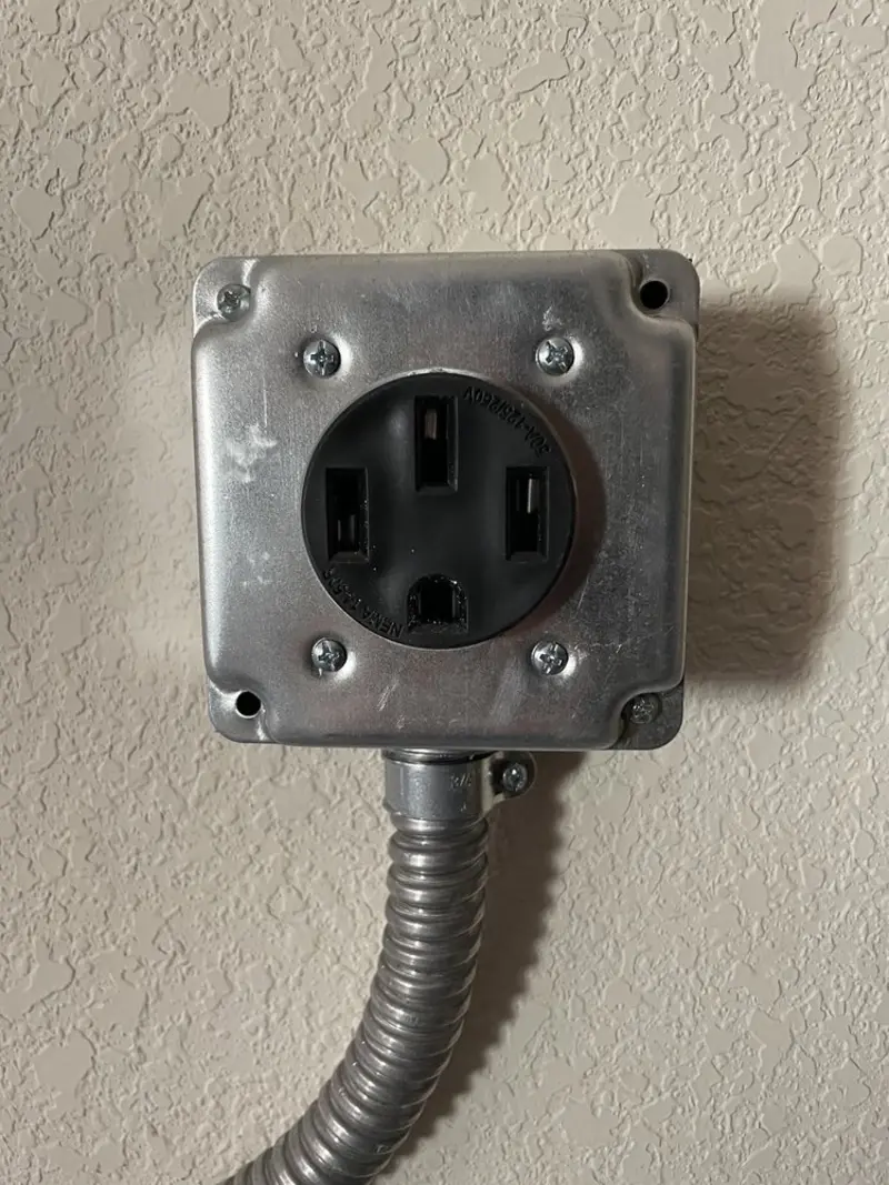 NEMA 14-50 outlet installed for Electrical Panel Upgrade in Walnut